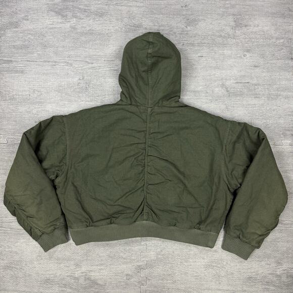 $350 Travis Scott x Jordan Hooded Canvas Jacket Women’s M Cargo Khaki FD9113-325 - Picture 3 of 14